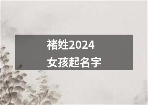 褚姓2024女孩起名字