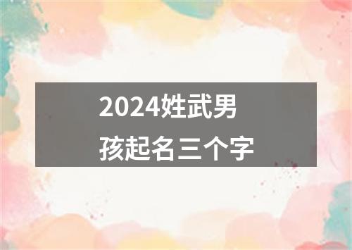 2024姓武男孩起名三个字