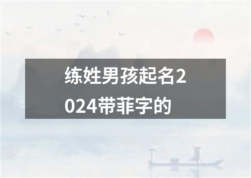 练姓男孩起名2024带菲字的