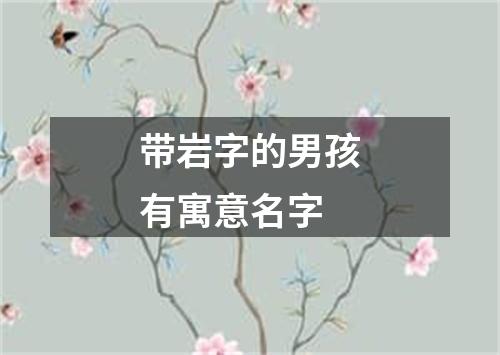 带岩字的男孩有寓意名字