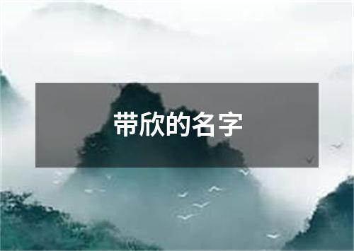 带欣的名字