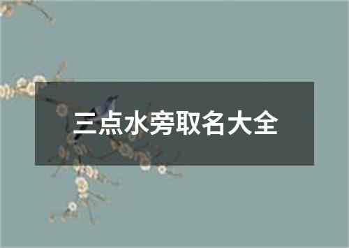 三点水旁取名大全