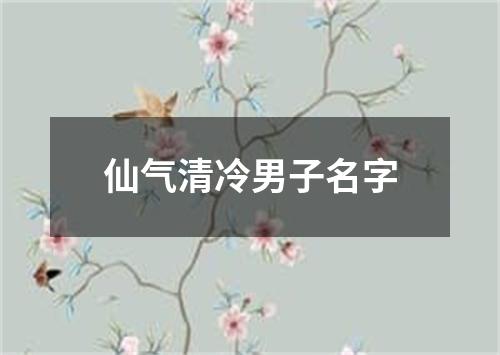 仙气清冷男子名字