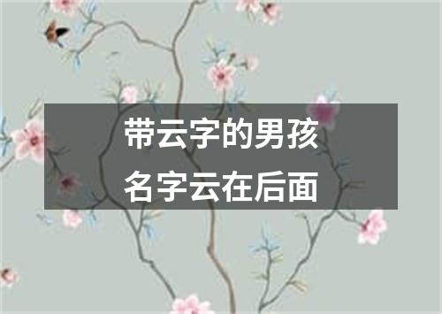 带云字的男孩名字云在后面