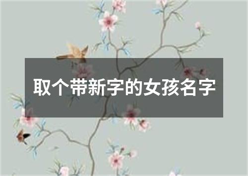 取个带新字的女孩名字