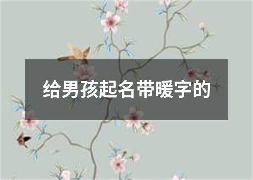 给男孩起名带暖字的