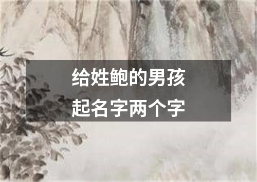 给姓鲍的男孩起名字两个字