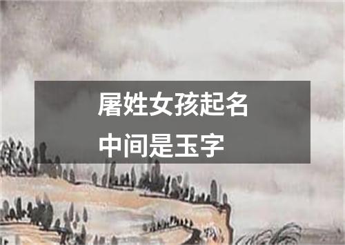 屠姓女孩起名中间是玉字