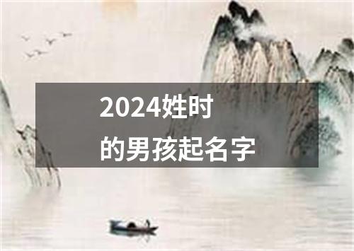 2024姓时的男孩起名字