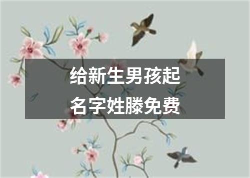 给新生男孩起名字姓滕免费