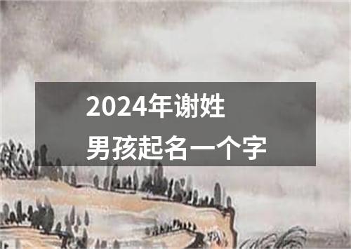 2024年谢姓男孩起名一个字