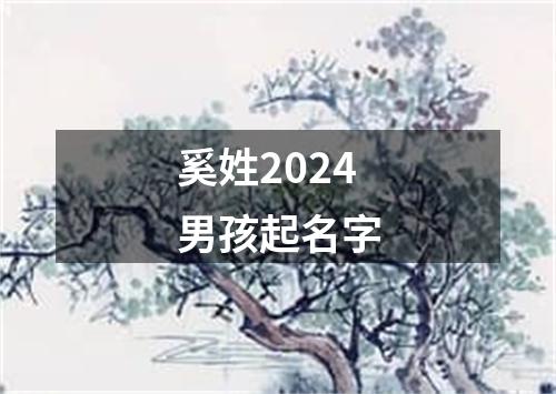 奚姓2024男孩起名字