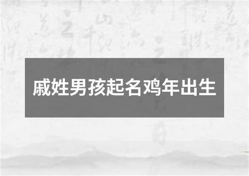 戚姓男孩起名鸡年出生