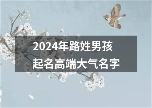 2024年路姓男孩起名高端大气名字