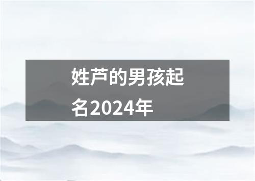 姓芦的男孩起名2024年