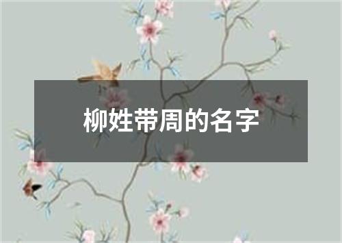 柳姓带周的名字