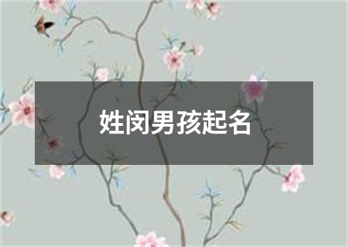 姓闵男孩起名