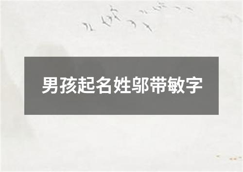 男孩起名姓邬带敏字