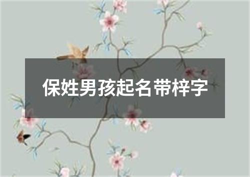 保姓男孩起名带梓字