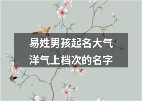 易姓男孩起名大气洋气上档次的名字