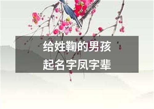 给姓鞠的男孩起名字凤字辈