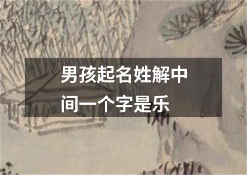 男孩起名姓解中间一个字是乐