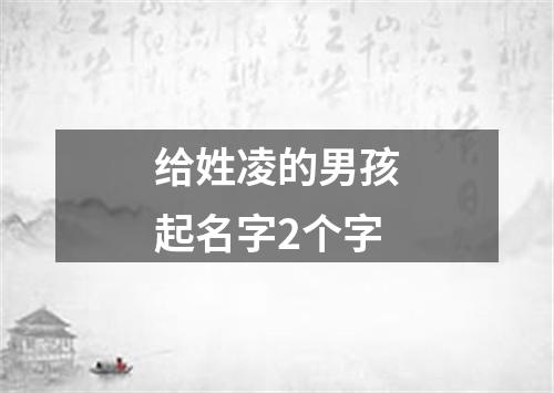 给姓凌的男孩起名字2个字