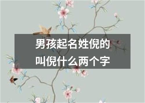 男孩起名姓倪的叫倪什么两个字