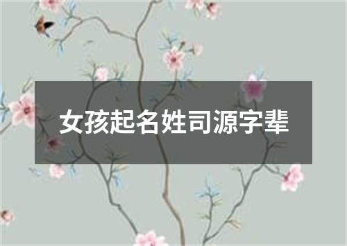 女孩起名姓司源字辈