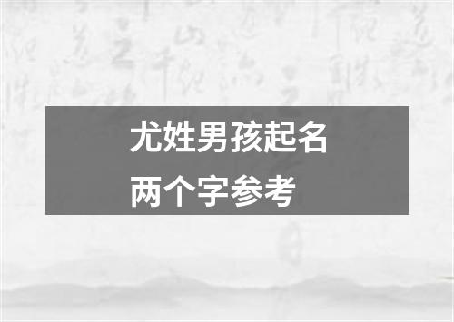 尤姓男孩起名两个字参考