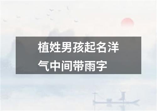 植姓男孩起名洋气中间带雨字