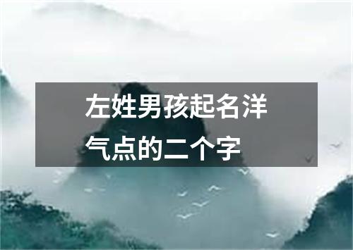 左姓男孩起名洋气点的二个字