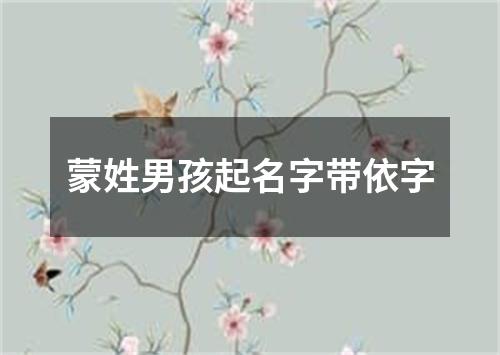 蒙姓男孩起名字带依字