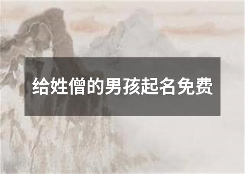 给姓僧的男孩起名免费