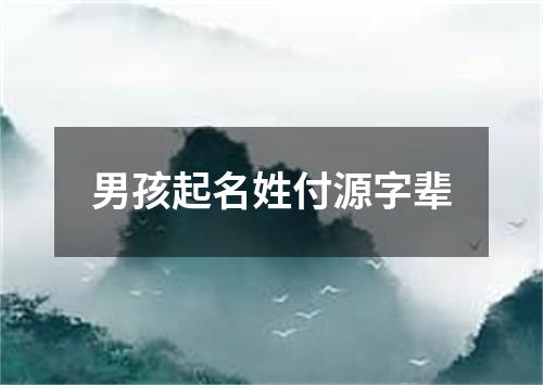 男孩起名姓付源字辈