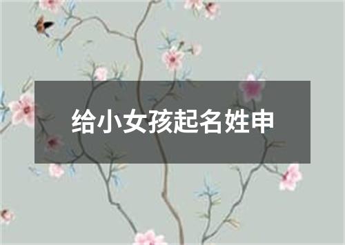 给小女孩起名姓申