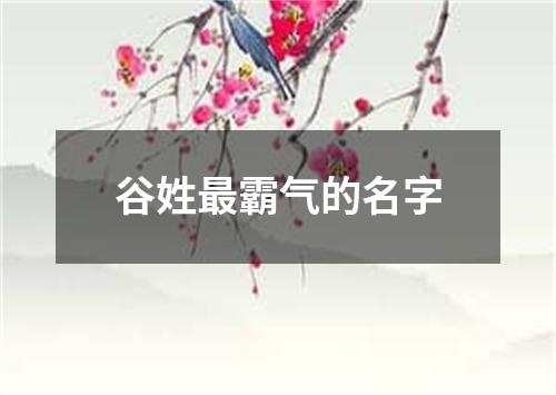 谷姓最霸气的名字