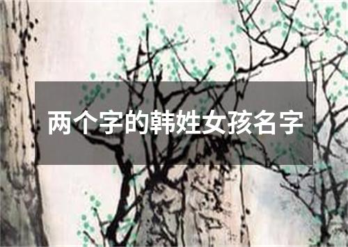 两个字的韩姓女孩名字