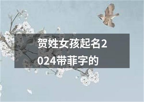 贺姓女孩起名2024带菲字的