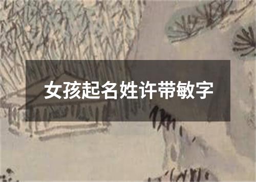 女孩起名姓许带敏字