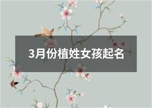 3月份植姓女孩起名