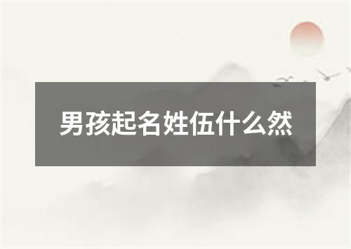 男孩起名姓伍什么然