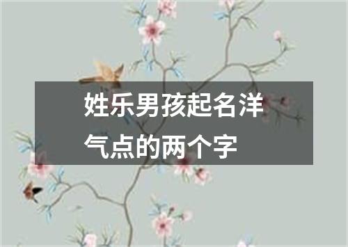 姓乐男孩起名洋气点的两个字