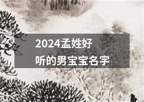 2024孟姓好听的男宝宝名字