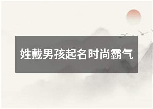 姓戴男孩起名时尚霸气