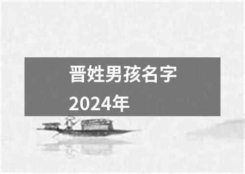 晋姓男孩名字2024年