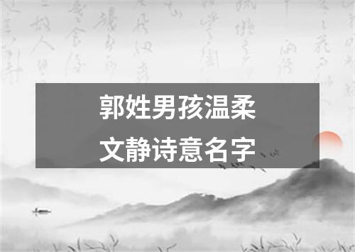 郭姓男孩温柔文静诗意名字