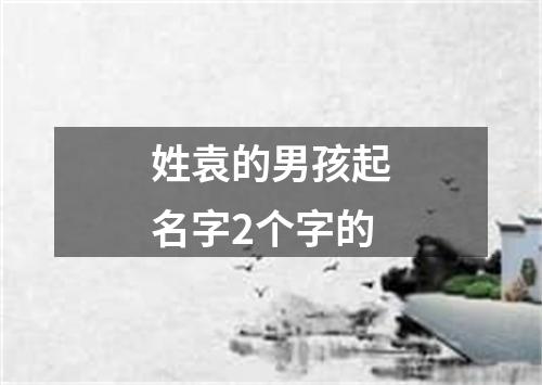 姓袁的男孩起名字2个字的