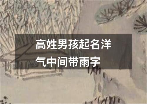 高姓男孩起名洋气中间带雨字