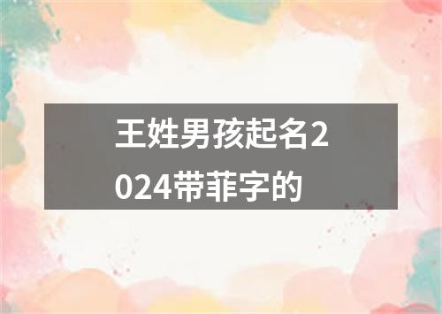 王姓男孩起名2024带菲字的